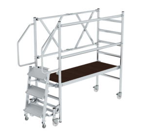 Folded Workmaster stairway assembly platform | © MUNK GmbH