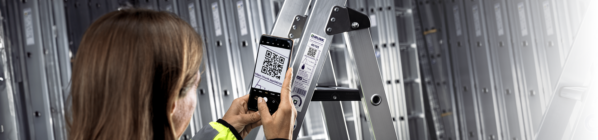 QR code on ladder is scanned | © MUNK GmbH